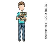 delivery worker lifting goods avatar character