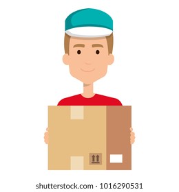 delivery worker lifting goods avatar character
