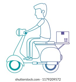 delivery worker in motorcycle