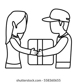 delivery worker service icon