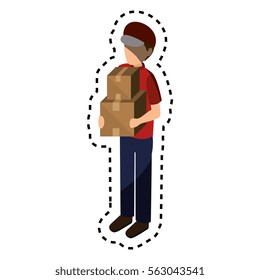 delivery worker service icon