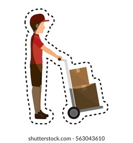 delivery worker service icon