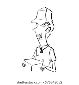 delivery worker service icon