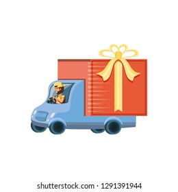 delivery worker in truck transportation