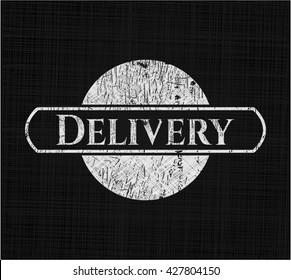 Delivery written on a blackboard