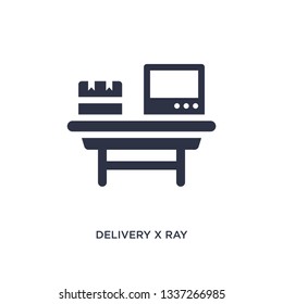 delivery x ray isolated icon. Simple element illustration from delivery and logistics concept. delivery x ray editable logo symbol design on white background. Can be use for web and mobile.