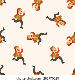 deliveryman , cartoon seamless pattern background