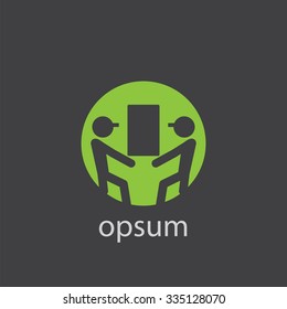 deliveryman cut identity template icon design element