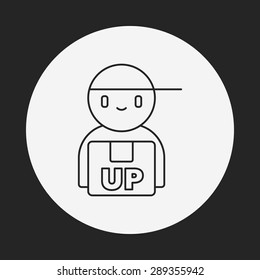 Deliveryman line icon