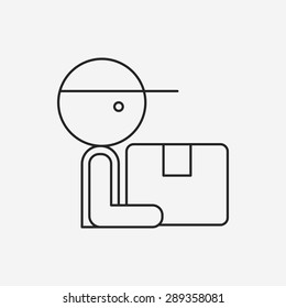 Deliveryman line icon