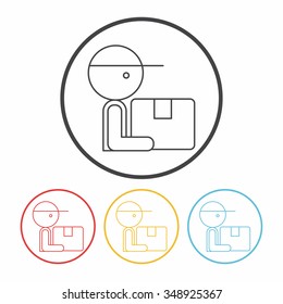 Deliveryman line icon