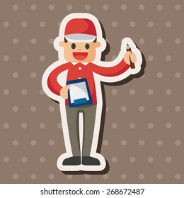 deliveryman theme elements vector,eps