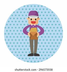 deliveryman theme elements vector,eps