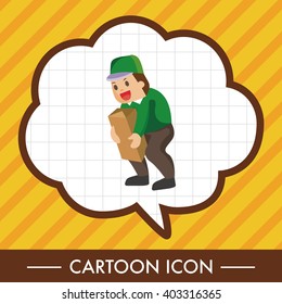 deliveryman theme elements vector,eps