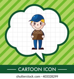 deliveryman theme elements vector,eps