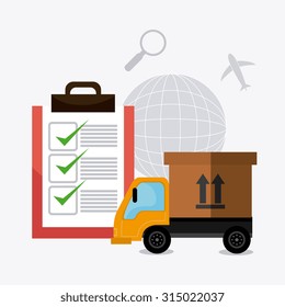 Delivery,transport and logistics business, vector illustration