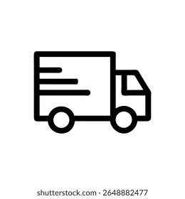 Delivery-truck 2-  icon. Simple vector sign.