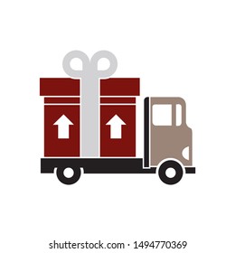 delivery-truck icon. flat illustration of delivery-truck - vector icon. delivery-truck sign symbol
