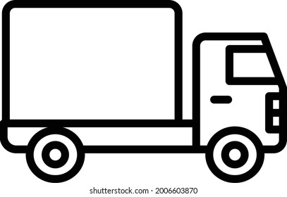 Deliverytruck Linear Vector Icon Design
