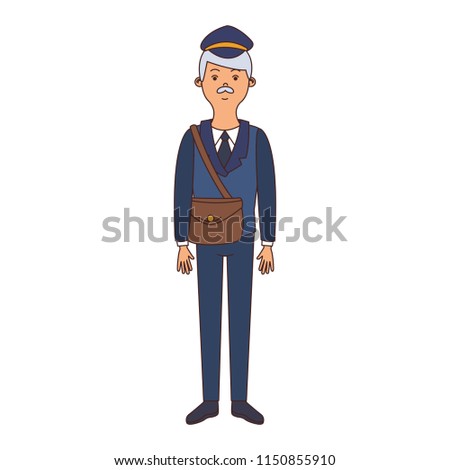 Deliveyr postman cartoon