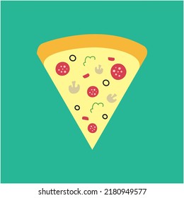 Dellicious Pizza slice vector illustration