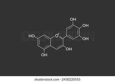 Delphinidin molecular skeletal chemical formula