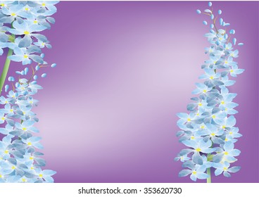 Delphinium flowers  for card 