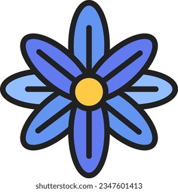 Delphinium Icon image. Suitable for mobile application.