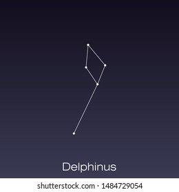 Delphinus constellation as it can be seen by the naked eye.