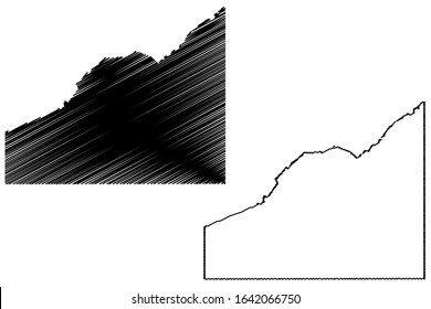 Delta County, Colorado (U.S. county, United States of America,USA, U.S., US) map vector illustration, scribble sketch Delta map