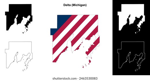 Mapa de Delta County (Michigan)