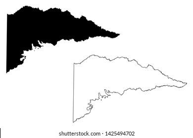 Delta County, Texas (Counties in Texas, United States of America,USA, U.S., US) map vector illustration, scribble sketch Delta map