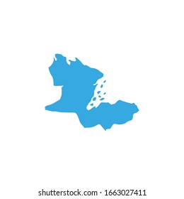 delta del amacuro region map, in country of venezuela