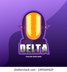 Delta E-Sports Logo Design Vector