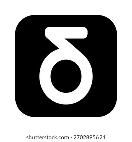 Griechisches Delta-Symbol. Vektorbild