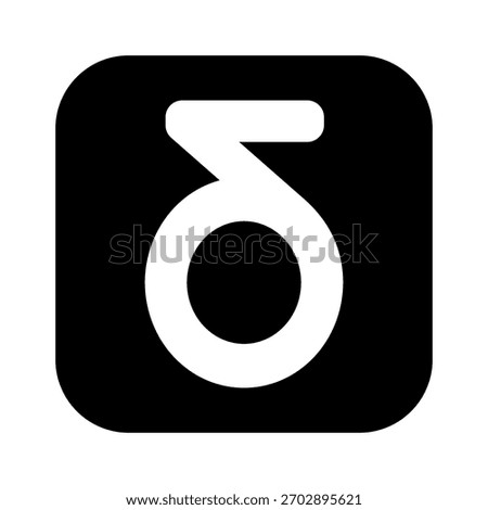 Delta greek icon. Vector image
