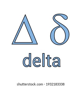 Delta Greek Letter Symbol On White Stock Vector (Royalty Free ...