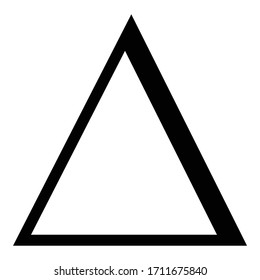 Delta greek symbol capital letter uppercase font icon black color vector illustration flat style image
