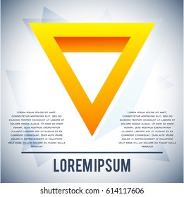Delta icon for your business promotional artwork. Abstract triangular graphic design for flyers, banners, presentations. Vector illustration.