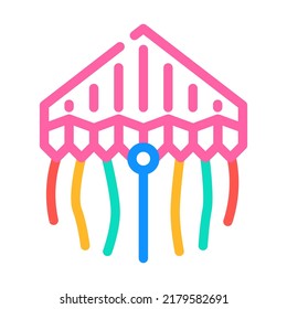 delta kite color icon vector. delta kite sign. isolated symbol illustration