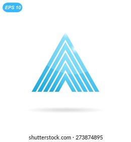 Delta letter logo template, 3d flat illustration, isolated, vector, eps 10