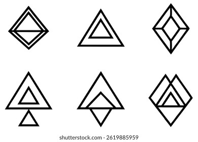 Delta Line Art Illustration Simple Design for Creative Artwork Ideas
