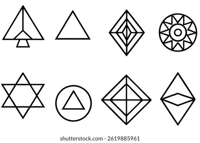 Delta Line Art Illustration Simple Design for Creative Artwork Ideas