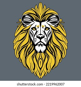 Delta Lion Face Vector Art