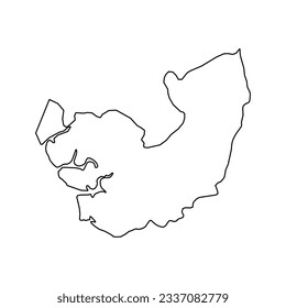 Mapa del estado Delta, división administrativa del país de Nigeria. Ilustración vectorial.