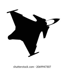 Delta Wing Jet Fighter Silhouette Vector Design