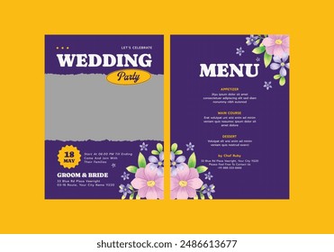 Deltha Wedding Invitation Template, Design illustration for cover, poster, wallpaper, gala, VIP, happy new year.