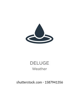 Deluge icon vector. Trendy flat deluge icon from weather collection isolated on white background. Vector illustration can be used for web and mobile graphic design, logo, eps10