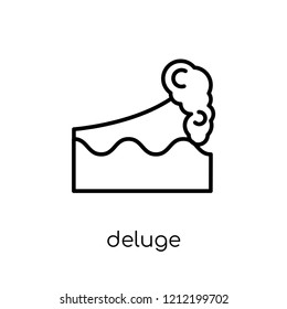 deluge icon from Weather collection., editable outline stroke vector illustration