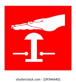 Deluge Switch Symbol Sign, Vector Illustration, Isolate On White Background Label. EPS10